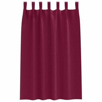 Vorhänge mit Vorhängen 2 pcs Weinrot Polyester