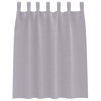 Vorhänge mit Vorhängen 2 pcs Metallgrau Polyester