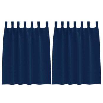 Vorhänge mit Vorhängen 2 pcs Dunkelblau Polyester