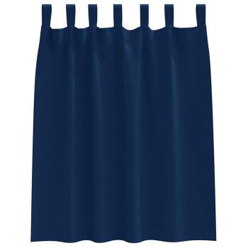 Vorhänge mit Vorhängen 2 pcs Dunkelblau Polyester