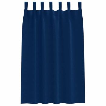 Vorhänge mit Vorhängen 2 pcs Dunkelblau Polyester