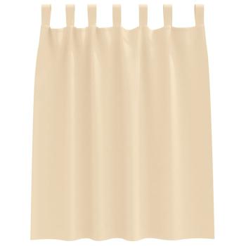 Vorhänge mit Vorhängen 2 pcs Creme Polyester