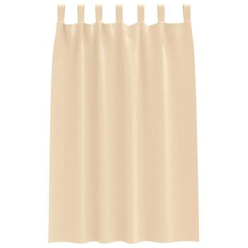 Vorhänge mit Vorhängen 2 pcs Creme Polyester