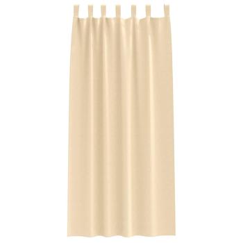 Vorhänge mit Vorhängen 2 pcs Creme Polyester