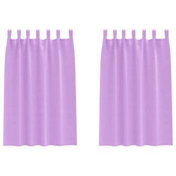 Vorhänge mit Vorhängen 2 pcs Lila Polyester