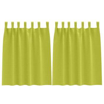 Vorhänge mit Vorhängen 2 pcs Apfelgrün Polyester