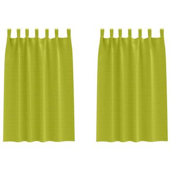 Vorhänge mit Vorhängen 2 pcs Apfelgrün Polyester