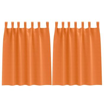 Vorhänge mit Vorhängen 2 pcs Leuchtendes Orange Polyester