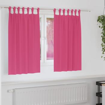 ARDEBO.de - Vorhänge mit Vorhängen 2 pcs Leuchtendes Pink Polyester