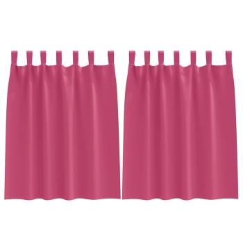 Vorhänge mit Vorhängen 2 pcs Leuchtendes Pink Polyester