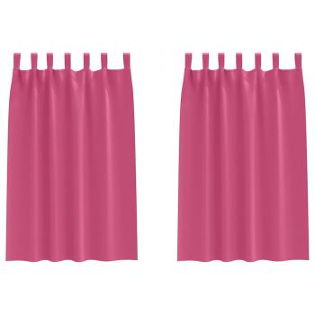 Vorhänge mit Vorhängen 2 pcs Leuchtendes Pink Polyester