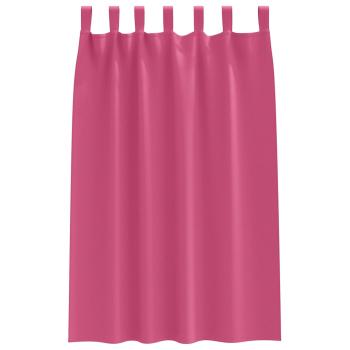 Vorhänge mit Vorhängen 2 pcs Leuchtendes Pink Polyester