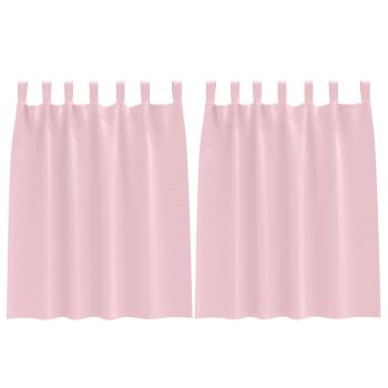 Vorhänge mit Vorhängen 2 pcs Baby Pink Polyester