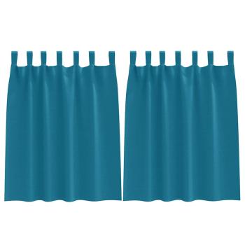 Vorhänge mit Vorhängen 2 pcs Türkis Polyester