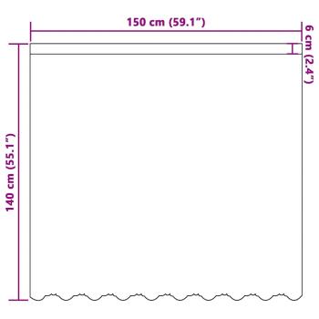 Vorhänge mit Vorhängen Weiß 150 x 140 cm Polyester