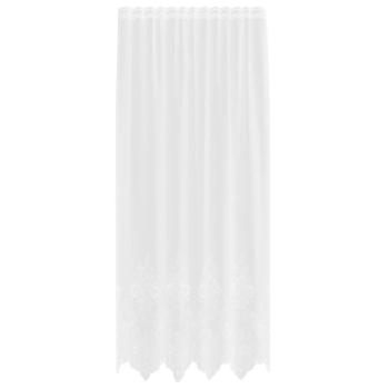 Vorhänge mit Vorhängen Floral Weiß 150 x 240 cm Polyester