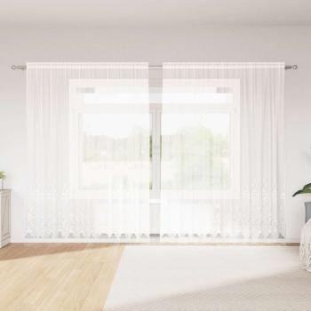 ARDEBO.de - Vorhänge mit Vorhängen Weiß 300 x 240 cm Polyester