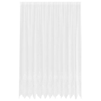 Vorhänge mit Vorhängen Floral Weiß 300 x 300 cm Polyester