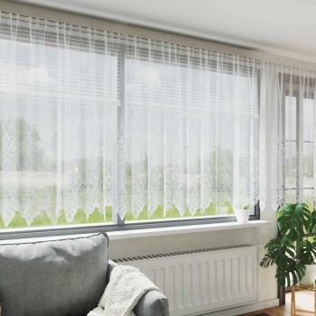 ARDEBO.de - Vorhänge mit Vorhängen Floral Weiß 500 x 220 cm Polyester