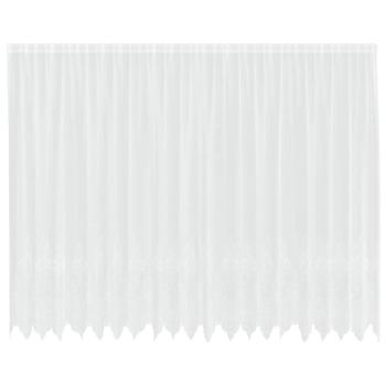 Vorhänge mit Vorhängen Floral Weiß 500 x 220 cm Polyester