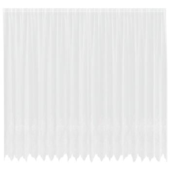 Vorhänge mit Vorhängen Floral Weiß 500 × 300 cm Polyester