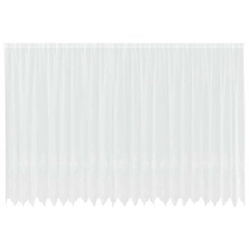 Vorhänge mit Vorhängen Floral Weiß 600 x 240 cm Polyester