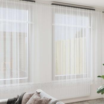 ARDEBO.de - Spitzenvorhang mit Vorhängen Weiß 260 x 1200 cm Polyester