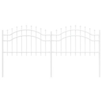 Gartenzaun Weiß 115 cm Pulverbeschichteter Stahl