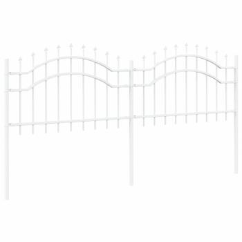 Gartenzaun Weiß 115 cm Pulverbeschichteter Stahl