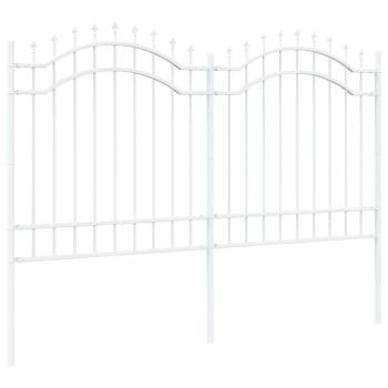 Gartenzaun Weiß 165 cm Pulverbeschichteter Stahl