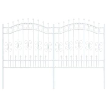 ARDEBO.de - Gartenzaun Weiß 165 cm Pulverbeschichteter Stahl