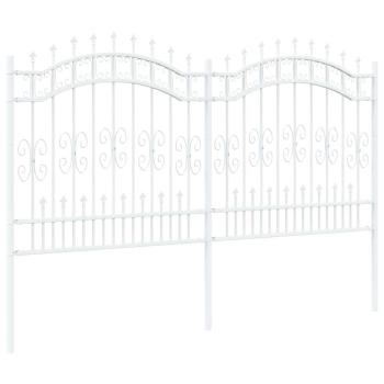 Gartenzaun KAMPEN 240 x 166 cm Pulverbeschichteter Stahl Weiß