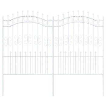 Gartenzaun Weiß 190 cm Pulverbeschichteter Stahl