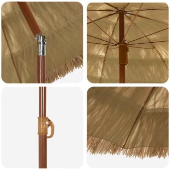 Strandparasol Braun Ø 160 x 196 cm Stahl
