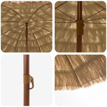 Strandparasol Braun Ø 206 x 209.5 cm Stahl
