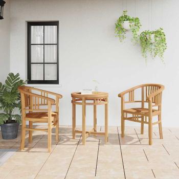 ARDEBO.de - Gartenstühle 2 pcs Braun 63 x 58 x 89 cm Teak-Massivholz