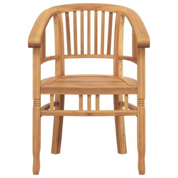Gartenstühle 2 pcs Braun 63 x 58 x 89 cm Teak-Massivholz
