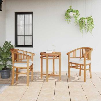ARDEBO.de - Gartenstühle 2 pcs Braun 63 x 58 x 89 cm Teak-Massivholz