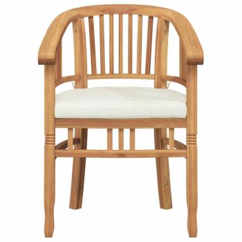Gartenstühle 2 pcs Braun 63 x 58 x 89 cm Teak-Massivholz