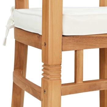 Gartenstühle 2 pcs Braun 63 x 58 x 89 cm Teak-Massivholz