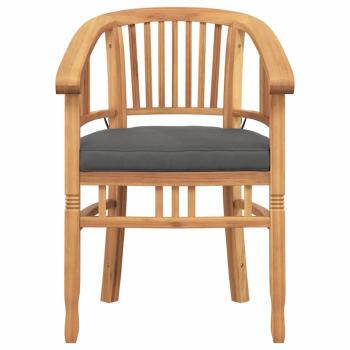Gartenstühle 2 pcs Braun 63 x 58 x 89 cm Teak-Massivholz