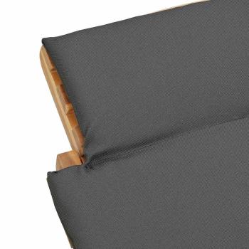 Sonnenliege Dunkelgrau 188 x 55 x 59 cm Teak-Massivholz