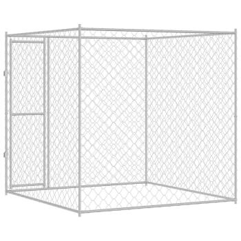 Hundekäfig Silber 200 x 200 x 200 cm Verzinkter Stahl