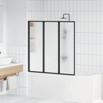 ARDEBO.de - Duschwand Schwarz 120 x 2 x 117 cm Aluminium