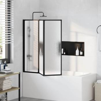 Duschwand Schwarz 120 x 2 x 117 cm Aluminium