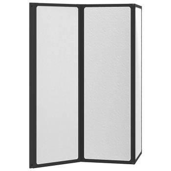 Duschwand Schwarz 120 x 2 x 117 cm Aluminium