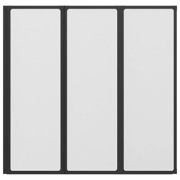 Duschwand Schwarz 120 x 2 x 117 cm Aluminium