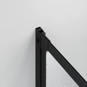 Duschwand Falten Other Manuell Schwarz 168 x 140 cm Aluminium