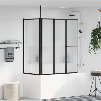ARDEBO.de - Duschwand Falten Other Schwarz 120 x 70 x 137 cm Aluminium