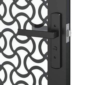 Innentür Schwarz 76 x 201.5 cm Gehärtetes Glas, Aluminium